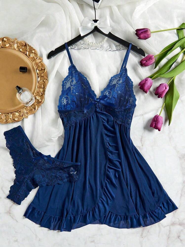 Lingerie Set For Women, Sexy Lingerie Nightgown Made Of Net Fabric, Strap Nightgown, Suitable For Home, Hotel, Valentine's Day, Sexy Nightgown,Sexy Lingerie