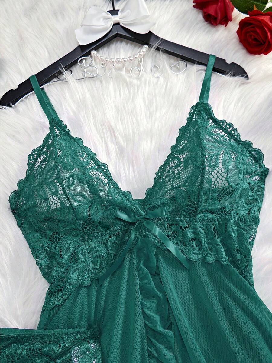 Lingerie Set For Women, Sexy Lingerie Nightgown Made Of Net Fabric, Strap Nightgown, Suitable For Home, Hotel, Valentine's Day, Sexy Nightgown,Sexy Lingerie